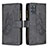 Handytasche Stand Schutzhülle Flip Leder Hülle Schmetterling B03F für Samsung Galaxy S20 Plus Schwarz