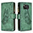 Handytasche Stand Schutzhülle Flip Leder Hülle Schmetterling B03F für Xiaomi Poco X3 Pro Grün