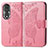 Handytasche Stand Schutzhülle Flip Leder Hülle Schmetterling für Huawei Honor 80 5G Pink