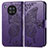 Handytasche Stand Schutzhülle Flip Leder Hülle Schmetterling für Huawei Nova 8i Violett
