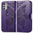 Handytasche Stand Schutzhülle Flip Leder Hülle Schmetterling für Motorola Moto E32 Violett