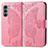 Handytasche Stand Schutzhülle Flip Leder Hülle Schmetterling für Motorola Moto G200 5G Pink