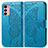 Handytasche Stand Schutzhülle Flip Leder Hülle Schmetterling für Motorola Moto G42 Blau