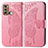 Handytasche Stand Schutzhülle Flip Leder Hülle Schmetterling für Motorola Moto G60 Pink