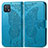 Handytasche Stand Schutzhülle Flip Leder Hülle Schmetterling für Oppo A16e Blau