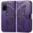 Handytasche Stand Schutzhülle Flip Leder Hülle Schmetterling für Oppo A55 5G Violett