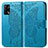 Handytasche Stand Schutzhülle Flip Leder Hülle Schmetterling für Oppo A95 4G Blau