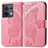 Handytasche Stand Schutzhülle Flip Leder Hülle Schmetterling für Oppo Reno9 Pro 5G Pink