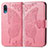 Handytasche Stand Schutzhülle Flip Leder Hülle Schmetterling für Samsung Galaxy A02 Pink