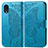 Handytasche Stand Schutzhülle Flip Leder Hülle Schmetterling für Samsung Galaxy A03 Core Blau