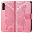 Handytasche Stand Schutzhülle Flip Leder Hülle Schmetterling für Samsung Galaxy A04s Pink
