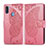 Handytasche Stand Schutzhülle Flip Leder Hülle Schmetterling für Samsung Galaxy A11 Pink