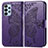 Handytasche Stand Schutzhülle Flip Leder Hülle Schmetterling für Samsung Galaxy A23 4G Violett