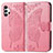 Handytasche Stand Schutzhülle Flip Leder Hülle Schmetterling für Samsung Galaxy A32 5G Pink