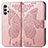 Handytasche Stand Schutzhülle Flip Leder Hülle Schmetterling für Samsung Galaxy A32 5G Rosa