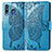 Handytasche Stand Schutzhülle Flip Leder Hülle Schmetterling für Samsung Galaxy A40s Blau