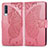 Handytasche Stand Schutzhülle Flip Leder Hülle Schmetterling für Samsung Galaxy A50S Pink