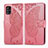 Handytasche Stand Schutzhülle Flip Leder Hülle Schmetterling für Samsung Galaxy A51 4G Pink