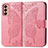 Handytasche Stand Schutzhülle Flip Leder Hülle Schmetterling für Samsung Galaxy F13 4G Pink