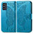Handytasche Stand Schutzhülle Flip Leder Hülle Schmetterling für Samsung Galaxy F52 5G Blau