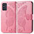 Handytasche Stand Schutzhülle Flip Leder Hülle Schmetterling für Samsung Galaxy F52 5G Pink