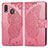 Handytasche Stand Schutzhülle Flip Leder Hülle Schmetterling für Samsung Galaxy M20 Pink