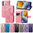 Handytasche Stand Schutzhülle Flip Leder Hülle Schmetterling für Samsung Galaxy M23 5G