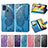 Handytasche Stand Schutzhülle Flip Leder Hülle Schmetterling für Samsung Galaxy M31 Prime Edition