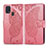 Handytasche Stand Schutzhülle Flip Leder Hülle Schmetterling für Samsung Galaxy M31 Prime Edition Pink