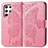 Handytasche Stand Schutzhülle Flip Leder Hülle Schmetterling für Samsung Galaxy S23 Ultra 5G Pink