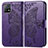 Handytasche Stand Schutzhülle Flip Leder Hülle Schmetterling für Vivo iQOO U3 5G Violett