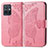 Handytasche Stand Schutzhülle Flip Leder Hülle Schmetterling für Vivo iQOO Z6 5G Pink