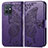 Handytasche Stand Schutzhülle Flip Leder Hülle Schmetterling für Vivo iQOO Z6 5G Violett