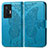Handytasche Stand Schutzhülle Flip Leder Hülle Schmetterling für Vivo X70 Pro 5G Blau