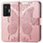 Handytasche Stand Schutzhülle Flip Leder Hülle Schmetterling für Vivo X70 Pro 5G Rosa