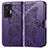 Handytasche Stand Schutzhülle Flip Leder Hülle Schmetterling für Vivo X70 Pro 5G Violett