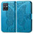 Handytasche Stand Schutzhülle Flip Leder Hülle Schmetterling für Vivo Y30 5G Blau