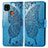 Handytasche Stand Schutzhülle Flip Leder Hülle Schmetterling für Xiaomi POCO C3 Blau