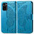 Handytasche Stand Schutzhülle Flip Leder Hülle Schmetterling für Xiaomi Poco M5S Blau