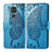 Handytasche Stand Schutzhülle Flip Leder Hülle Schmetterling für Xiaomi Redmi 10X 4G Blau