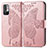 Handytasche Stand Schutzhülle Flip Leder Hülle Schmetterling für Xiaomi Redmi Note 10 5G Rosa