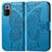 Handytasche Stand Schutzhülle Flip Leder Hülle Schmetterling für Xiaomi Redmi Note 10 Pro 4G Blau