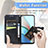 Handytasche Stand Schutzhülle Flip Leder Hülle Schmetterling für Xiaomi Redmi Note 9T 5G