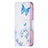 Handytasche Stand Schutzhülle Flip Leder Hülle Schmetterling L01 für Apple iPhone 13 Blau