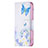 Handytasche Stand Schutzhülle Flip Leder Hülle Schmetterling L01 für Apple iPhone 15 Blau