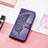 Handytasche Stand Schutzhülle Flip Leder Hülle Schmetterling L01 für Xiaomi Redmi 12C 4G Violett
