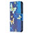 Handytasche Stand Schutzhülle Flip Leder Hülle Schmetterling L07 für Apple iPhone 14 Blau