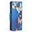 Handytasche Stand Schutzhülle Flip Leder Hülle Schmetterling L07 für Apple iPhone 14 Blau