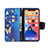 Handytasche Stand Schutzhülle Flip Leder Hülle Schmetterling L07 für Apple iPhone 14 Blau