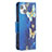 Handytasche Stand Schutzhülle Flip Leder Hülle Schmetterling L07 für Apple iPhone 15 Blau